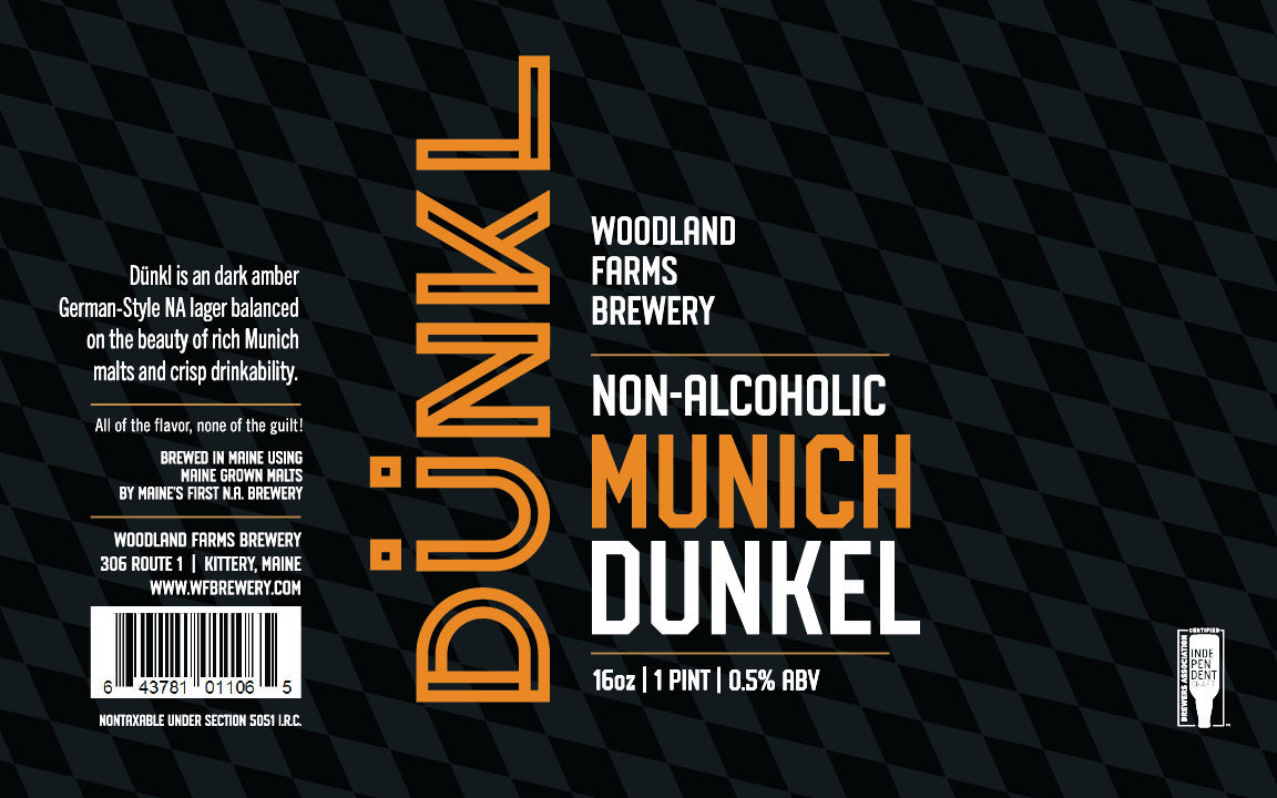 Munich Dunkel Non Alcoholic Lager in 4 packs of 16oz cans.