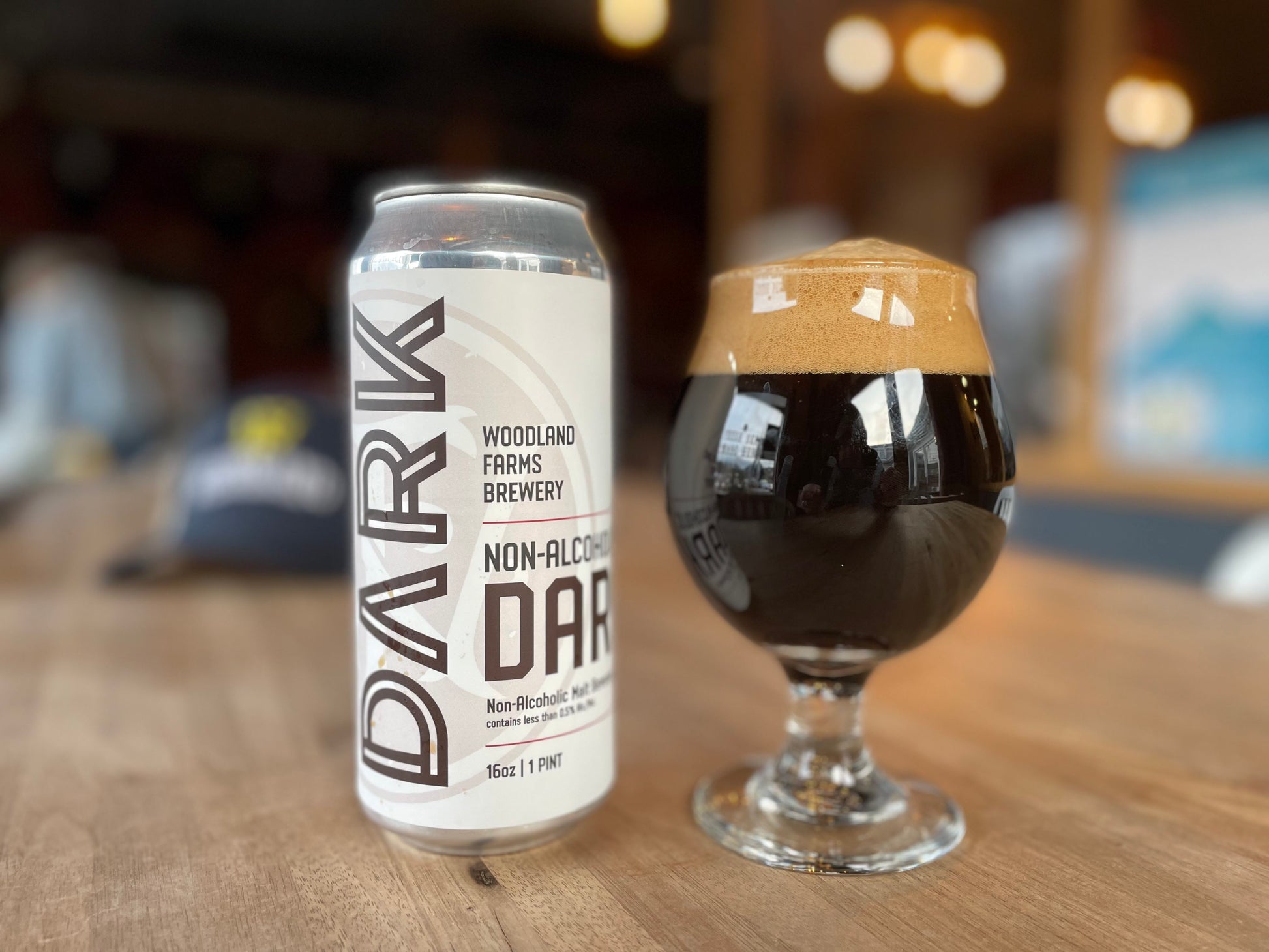 Dark - Non Alcoholic Stout, 4 pack - Woodland Farms Brewery LLC